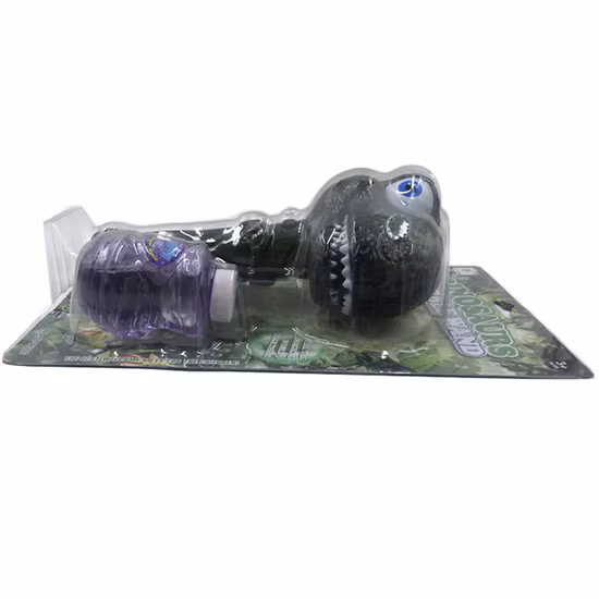 Monedero circular de silicona para niños de color pastel con diseño de dinosaurio