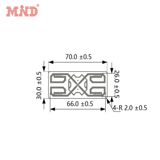 Etiqueta RFID adhesiva fuerte personalizada UHF M4qt personalizada de alta calidad